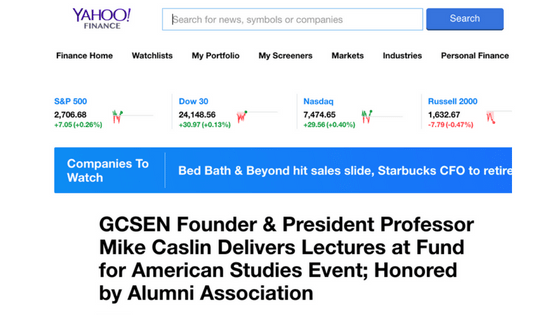 Mike Caslin Delivers Lectures at Fund for American Studies Event