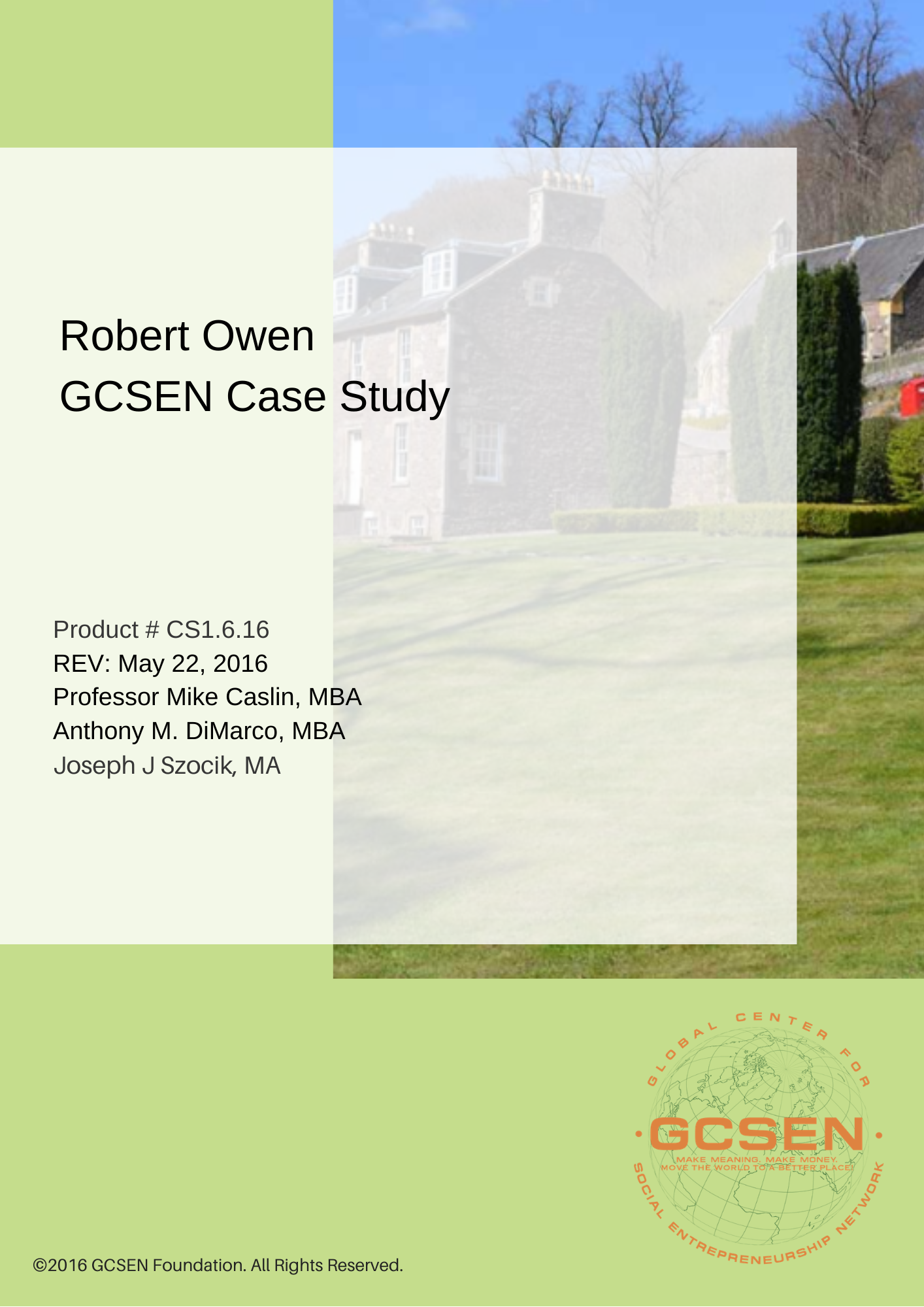 Case Studies - Robert Owen (Downloadable PDF)