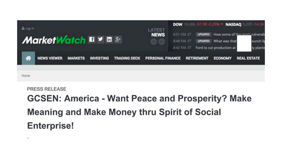 GCSEN Shares Vision- Make Meaning. Make Money. And Move the World to a Better Place.