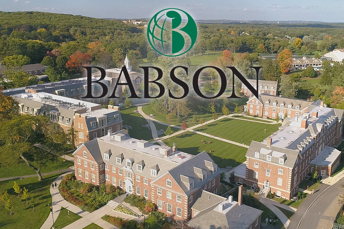 babson campus with babson logo